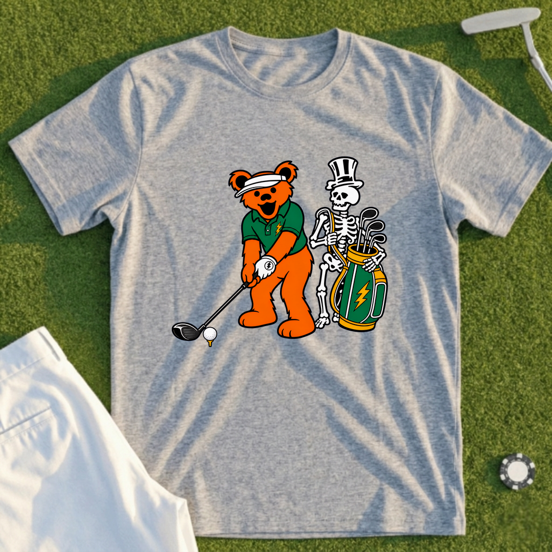 Tour Pro Bear And Caddy Skeleton Tee