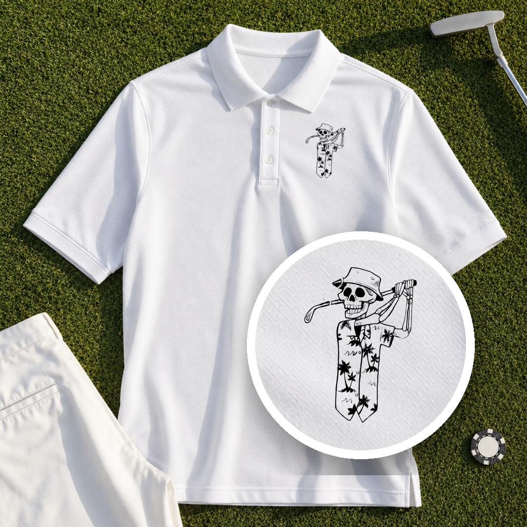 Tropical Skeleton Performance Polo