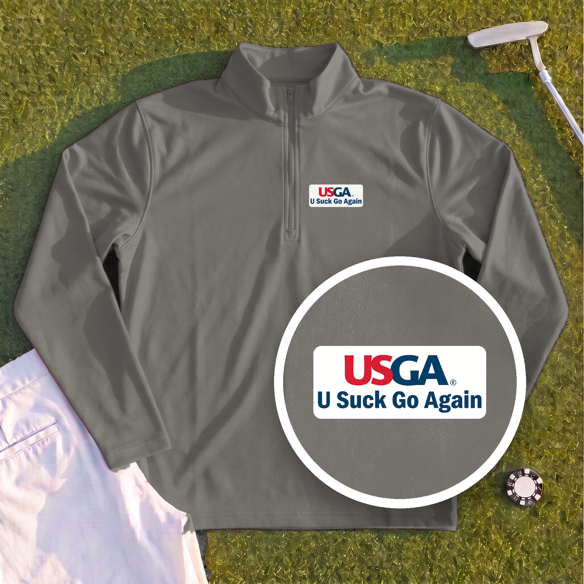 U Suck Go Again Quarter Zip