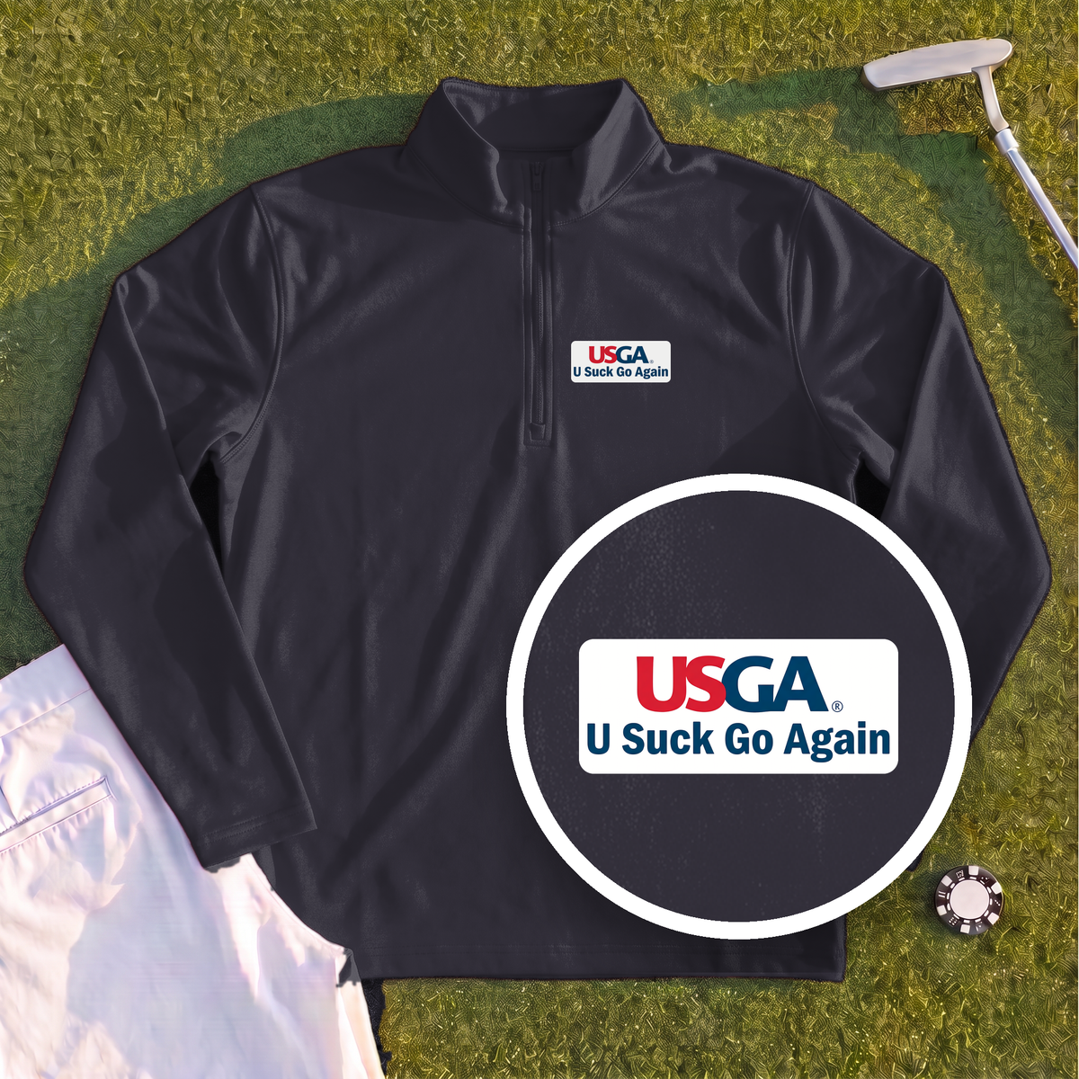 U Suck Go Again Quarter Zip