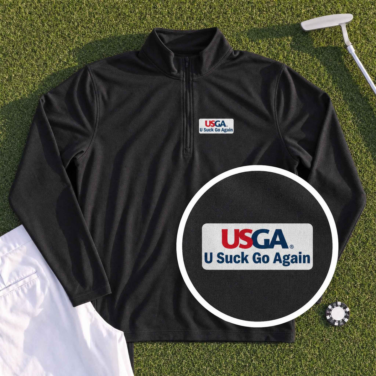 U Suck Go Again Quarter Zip
