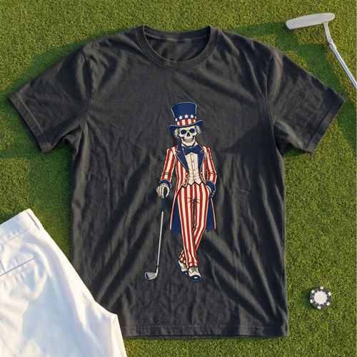 Uncle Sam Golfer Tee