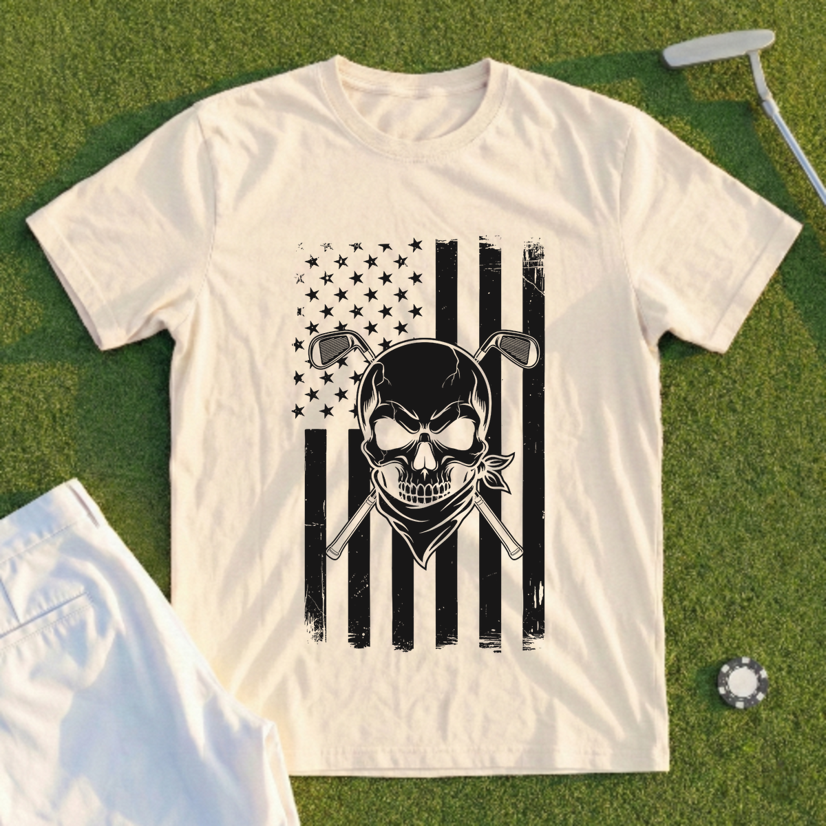 US Golf Skull Tee