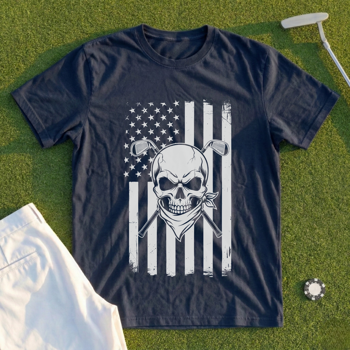 US Golf Skull Tee