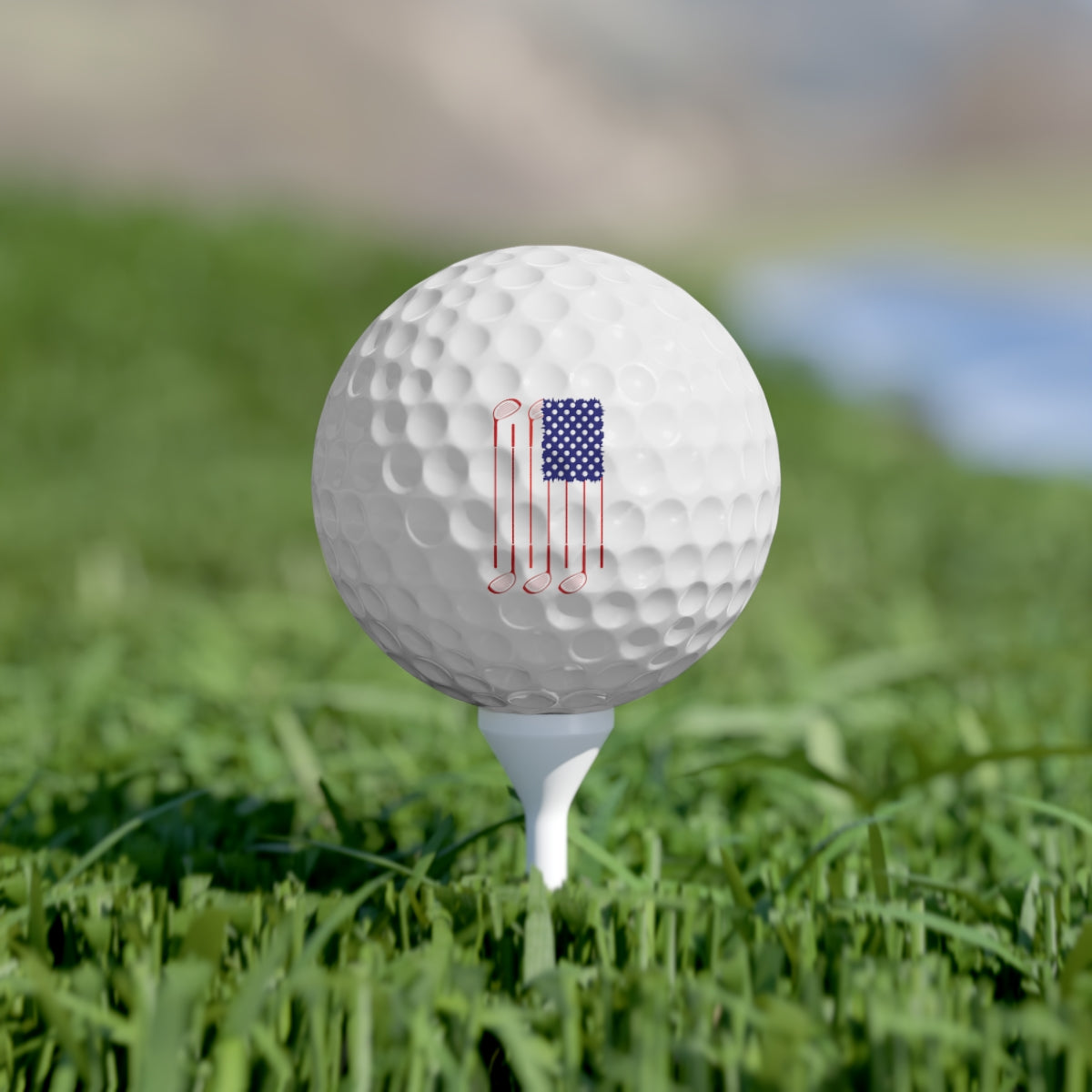 USA Flag Clubs & Balls Golf Balls