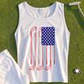 USA Flag Clubs & Balls Tank - Shanked Right