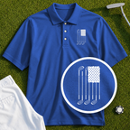 USA Flag Clubs & Stars Performance Polo
