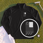 USA Flag Clubs & Stars Quarter Zip