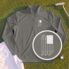 USA Flag Clubs & Stars Quarter Zip