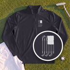 USA Flag Clubs & Stars Quarter Zip