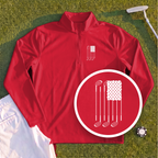 USA Flag Clubs & Stars Quarter Zip