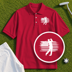 USA Flag Golfer Performance Polo