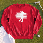 USA Flag Golfer Sweatshirt