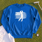 USA Flag Golfer Sweatshirt