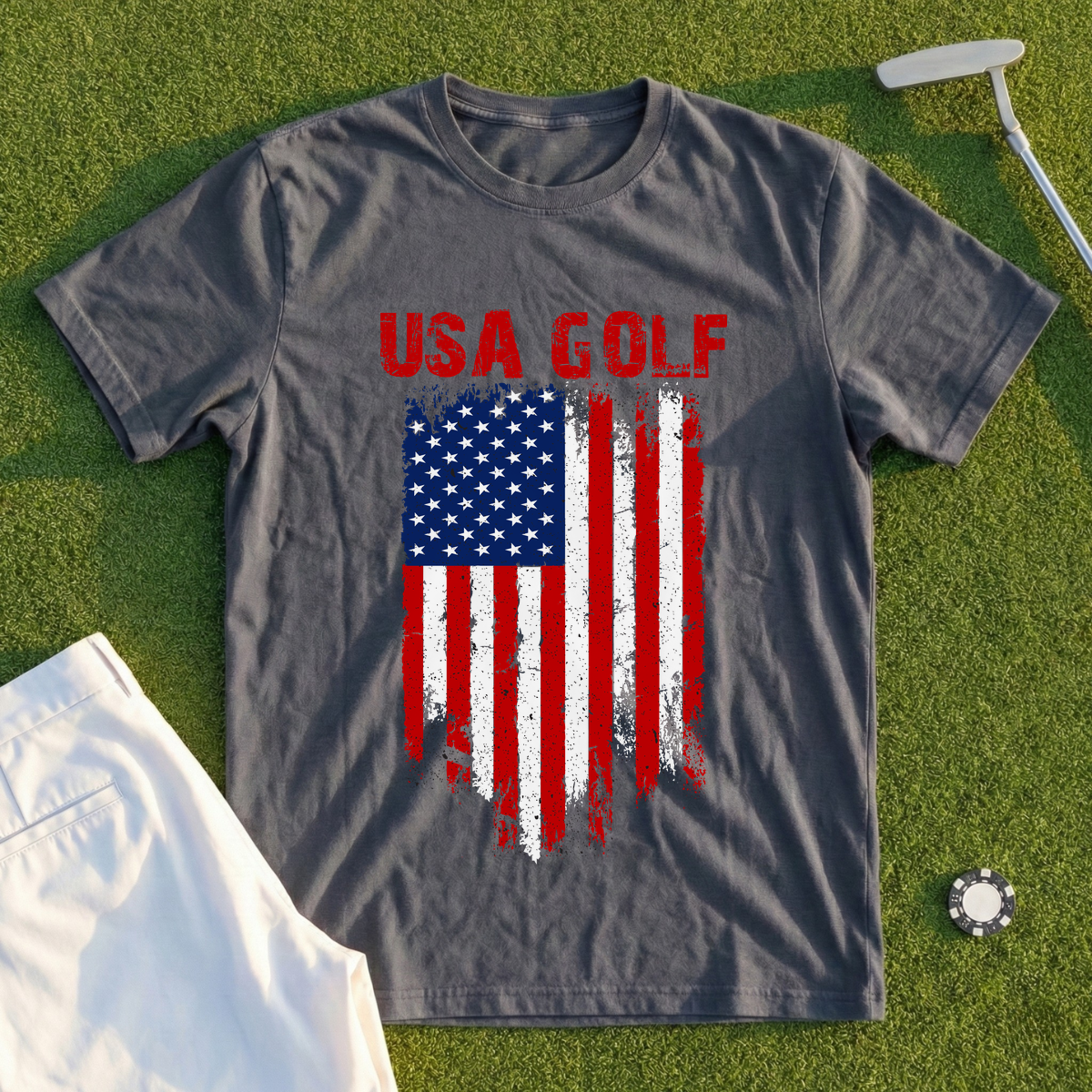 USA Golf Flag Tee
