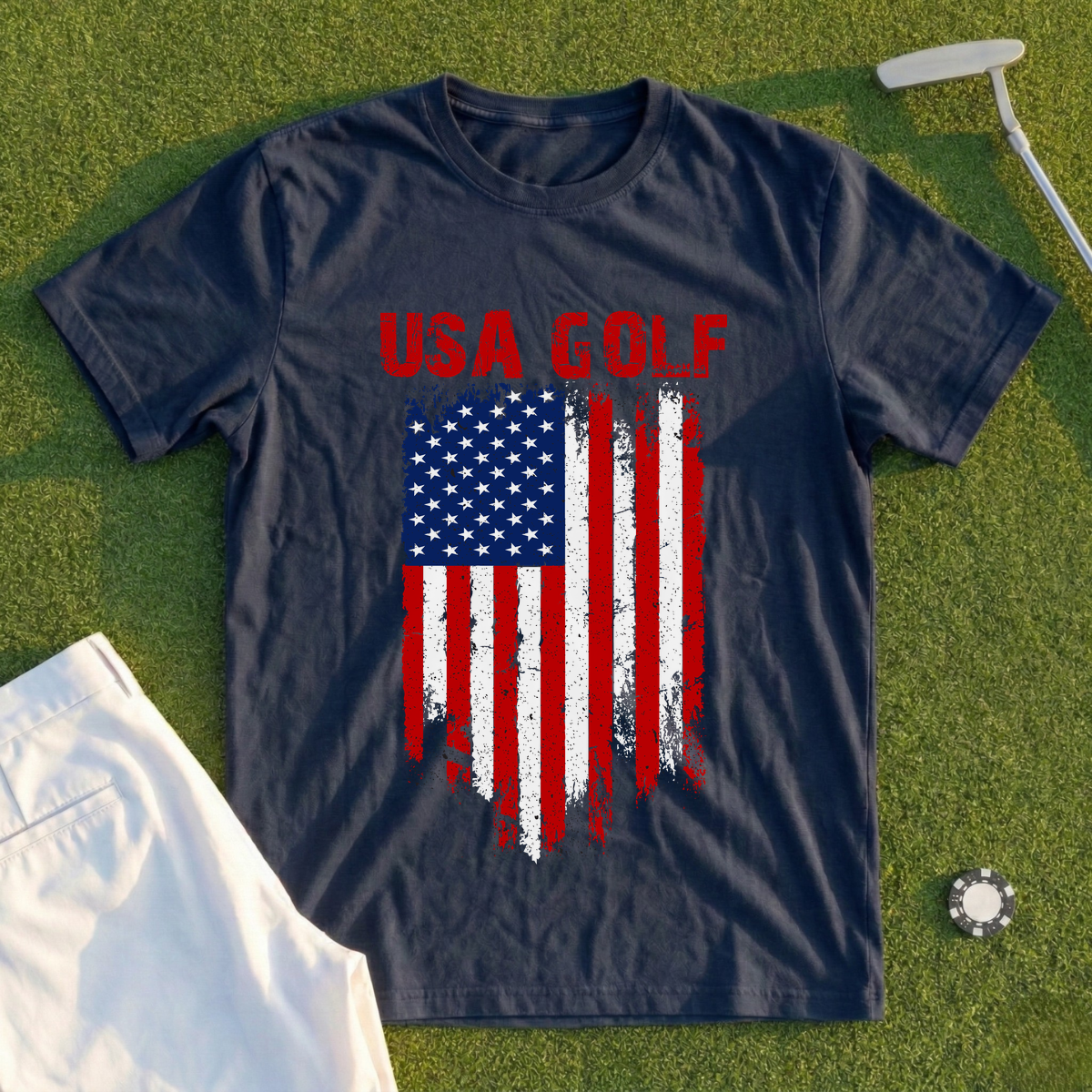 USA Golf Flag Tee