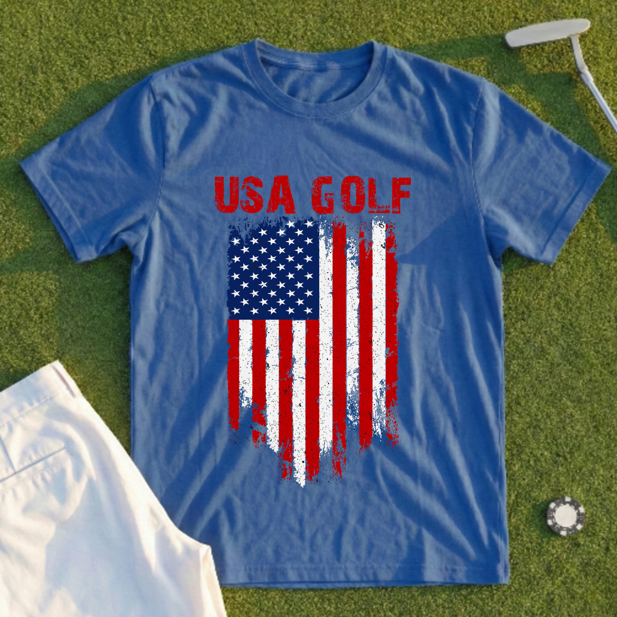 USA Golf Flag Tee