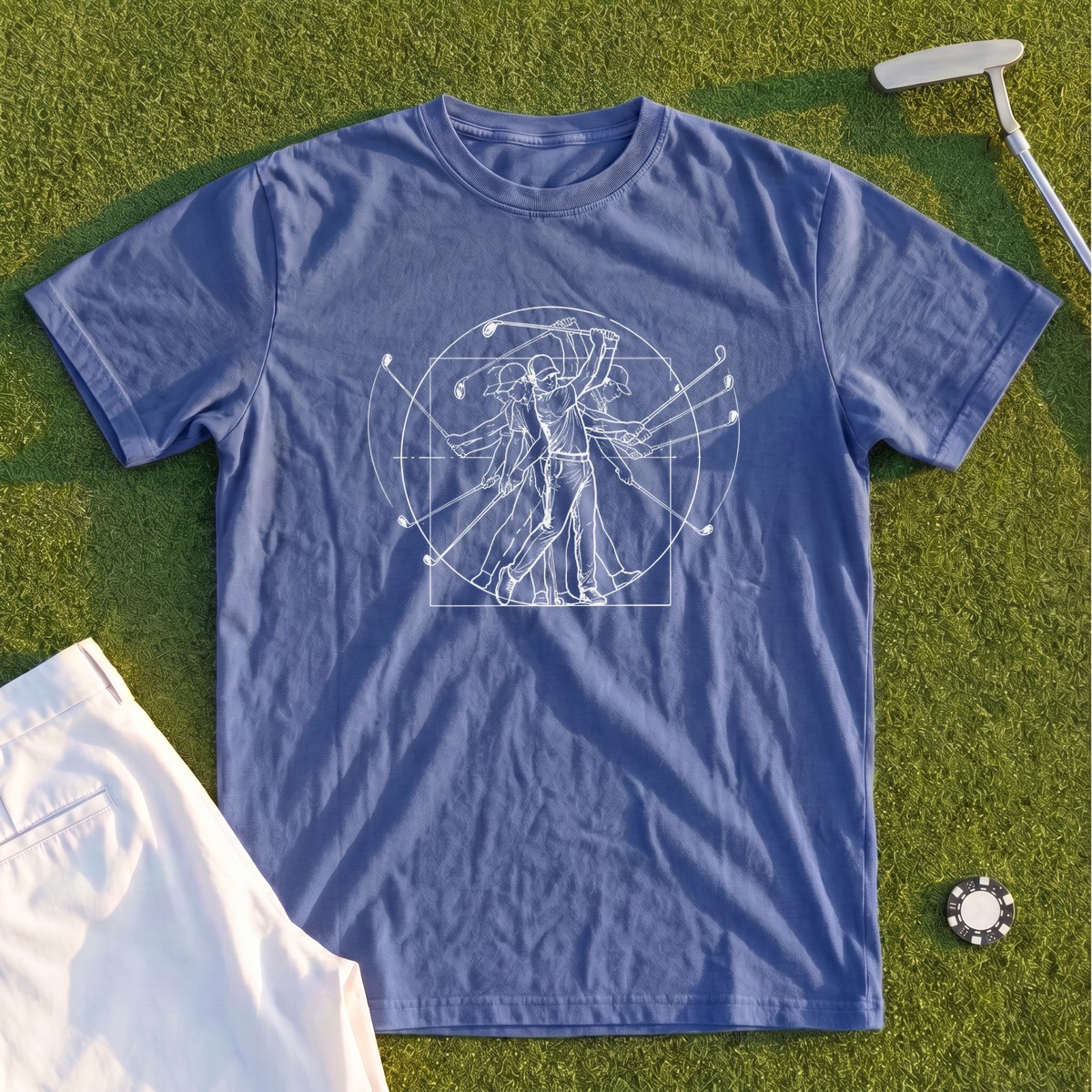 Vitruvian Man Swing Premium Tee