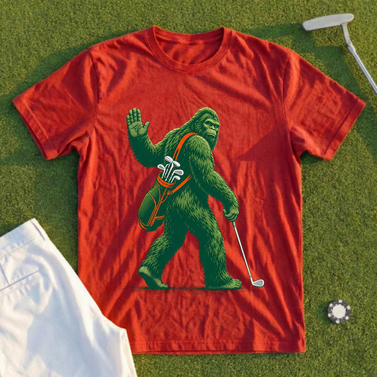 Waving Sasquatch Tee