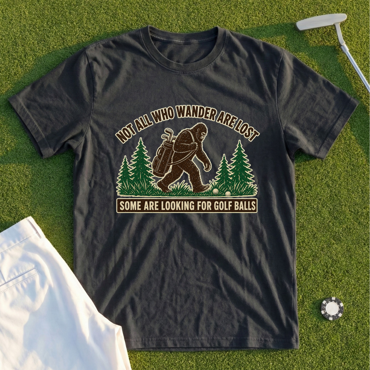 Wandering Sasquatch, Full-Phrase Pines Tee