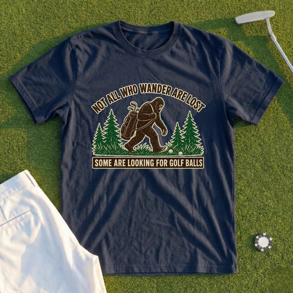 Wandering Sasquatch, Full-Phrase Pines Tee