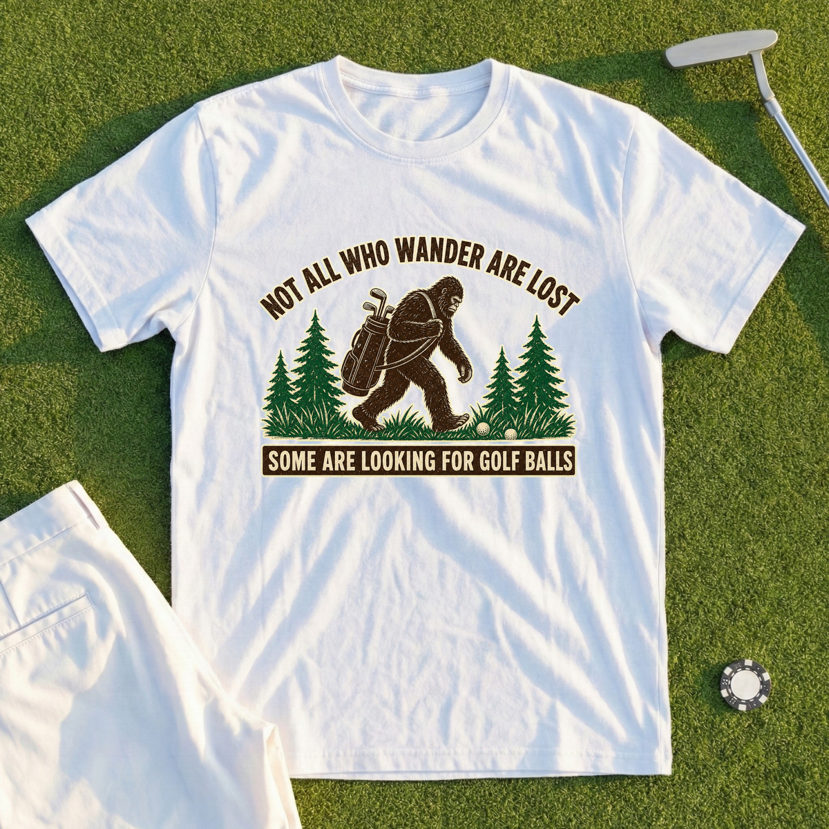 Wandering Sasquatch, Full-Phrase Pines Tee
