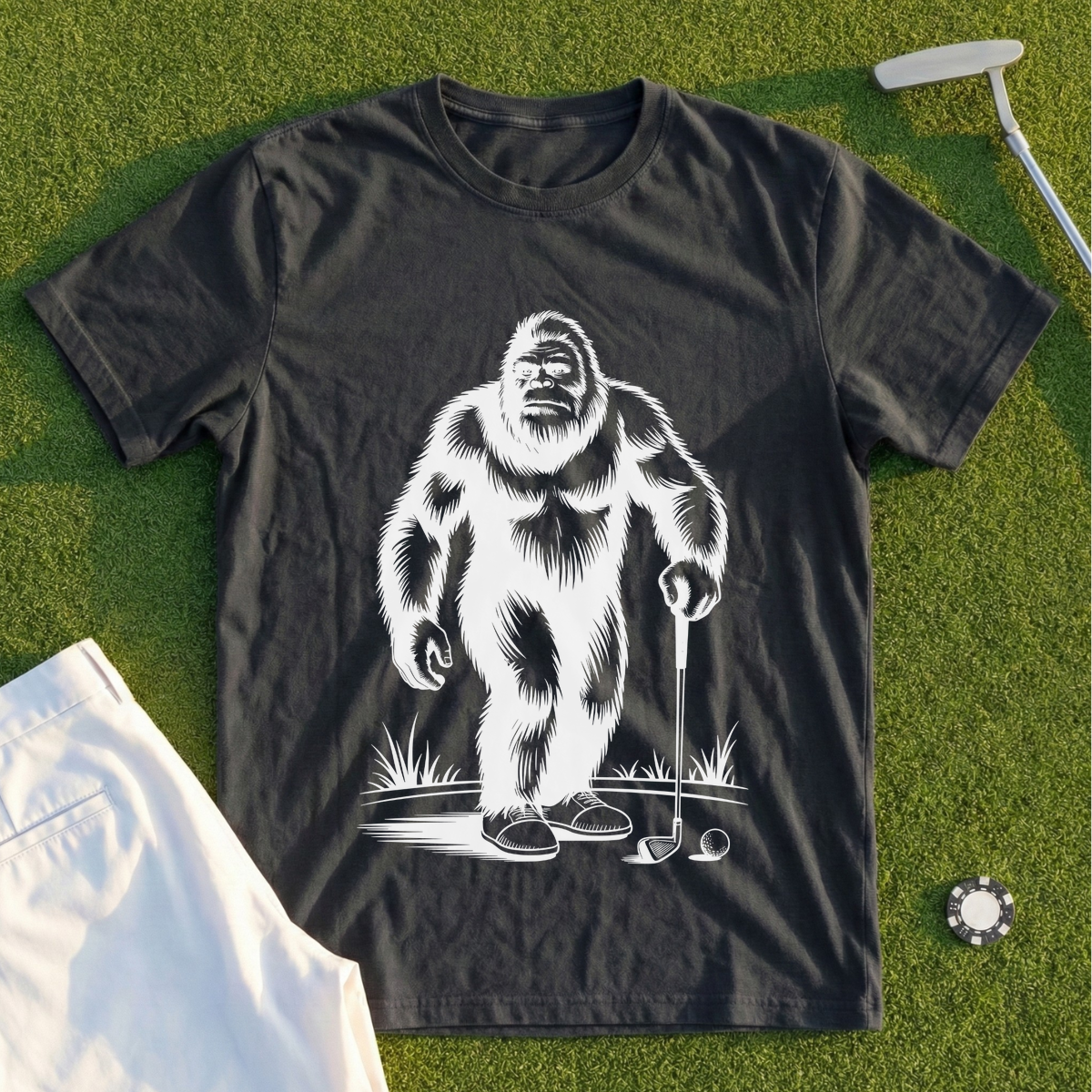 Wandering Sasquatch Golfer Tee