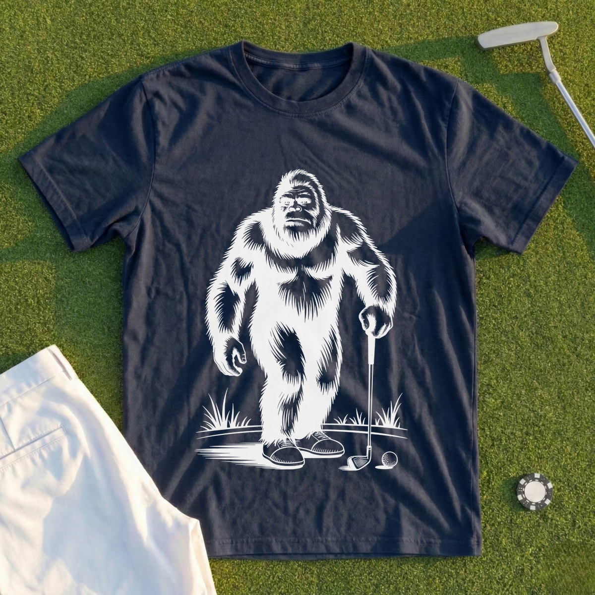 Wandering Sasquatch Golfer Tee