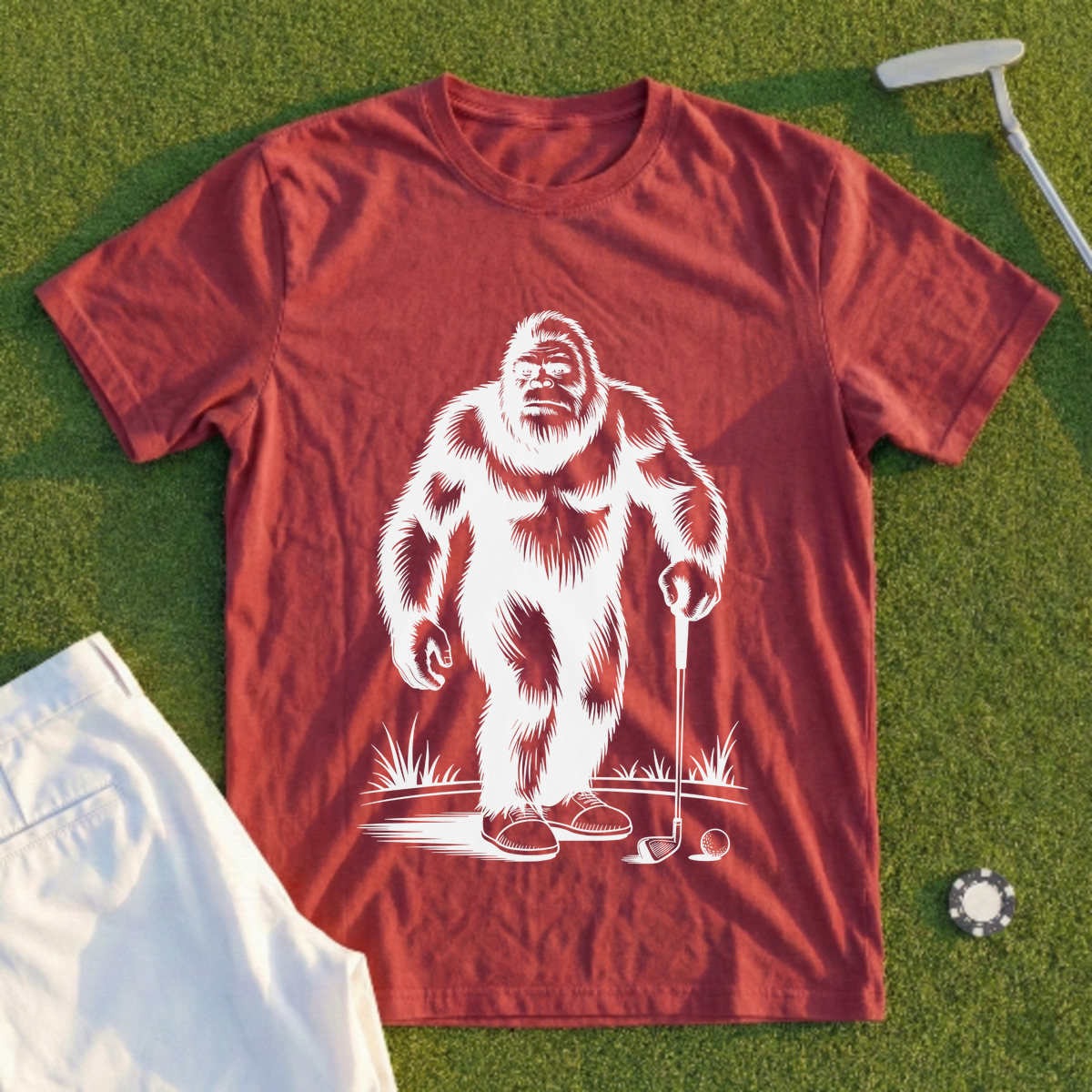 Wandering Sasquatch Golfer Tee
