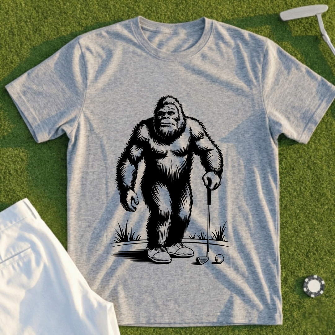 Wandering Sasquatch Golfer Tee