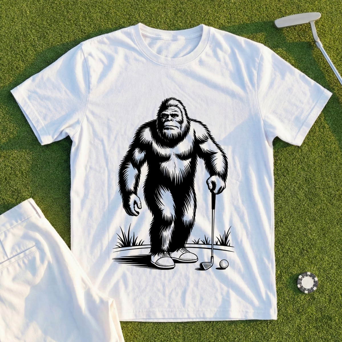 Wandering Sasquatch Golfer Tee