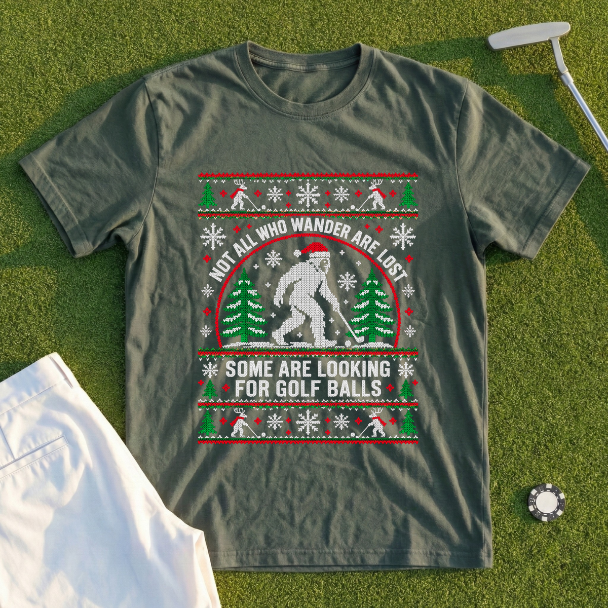 Wandering Sasquatch Ugly Sweater Tee