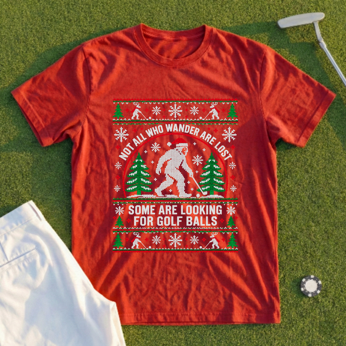 Wandering Sasquatch Ugly Sweater Tee