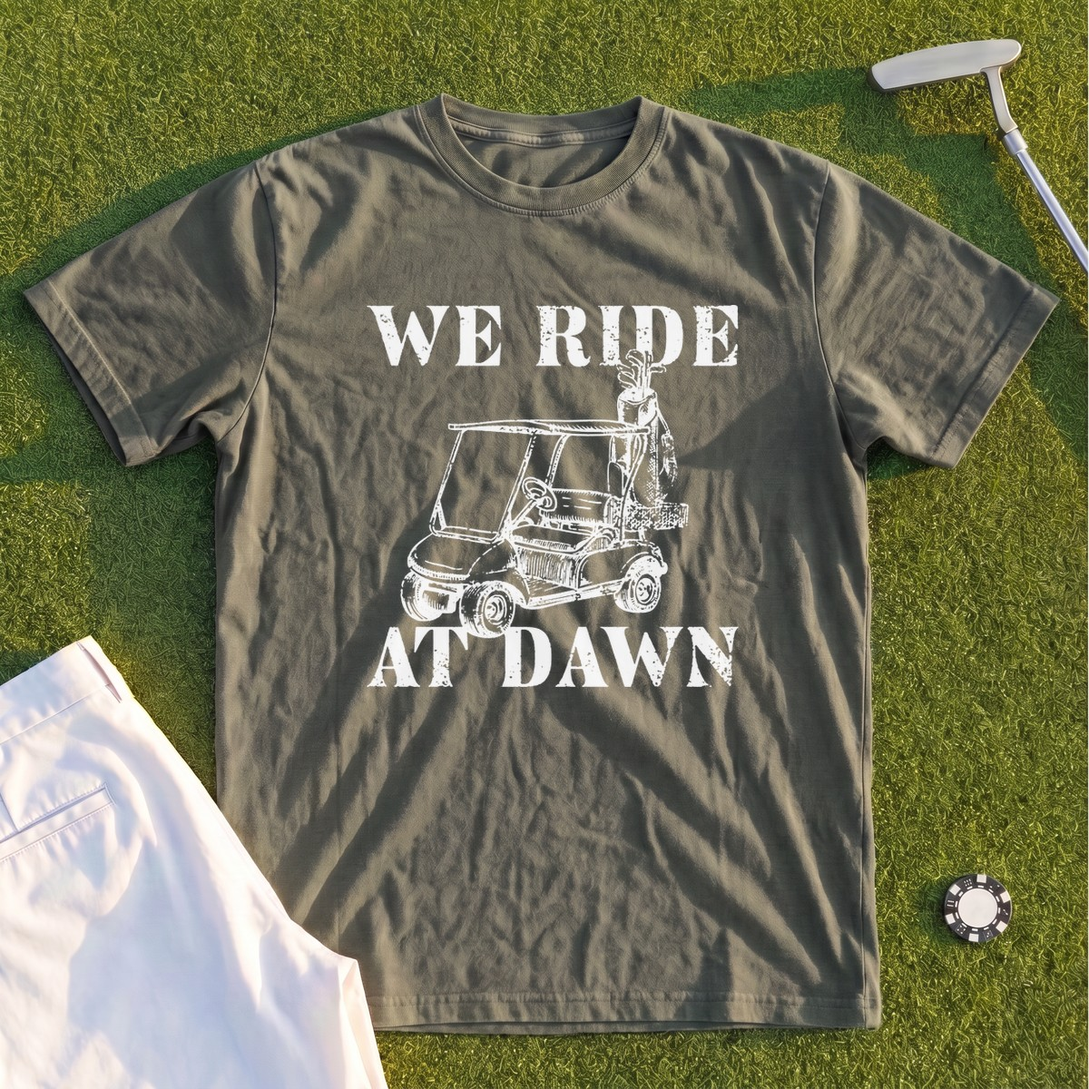 We Ride At Dawn Cart Premium Tee