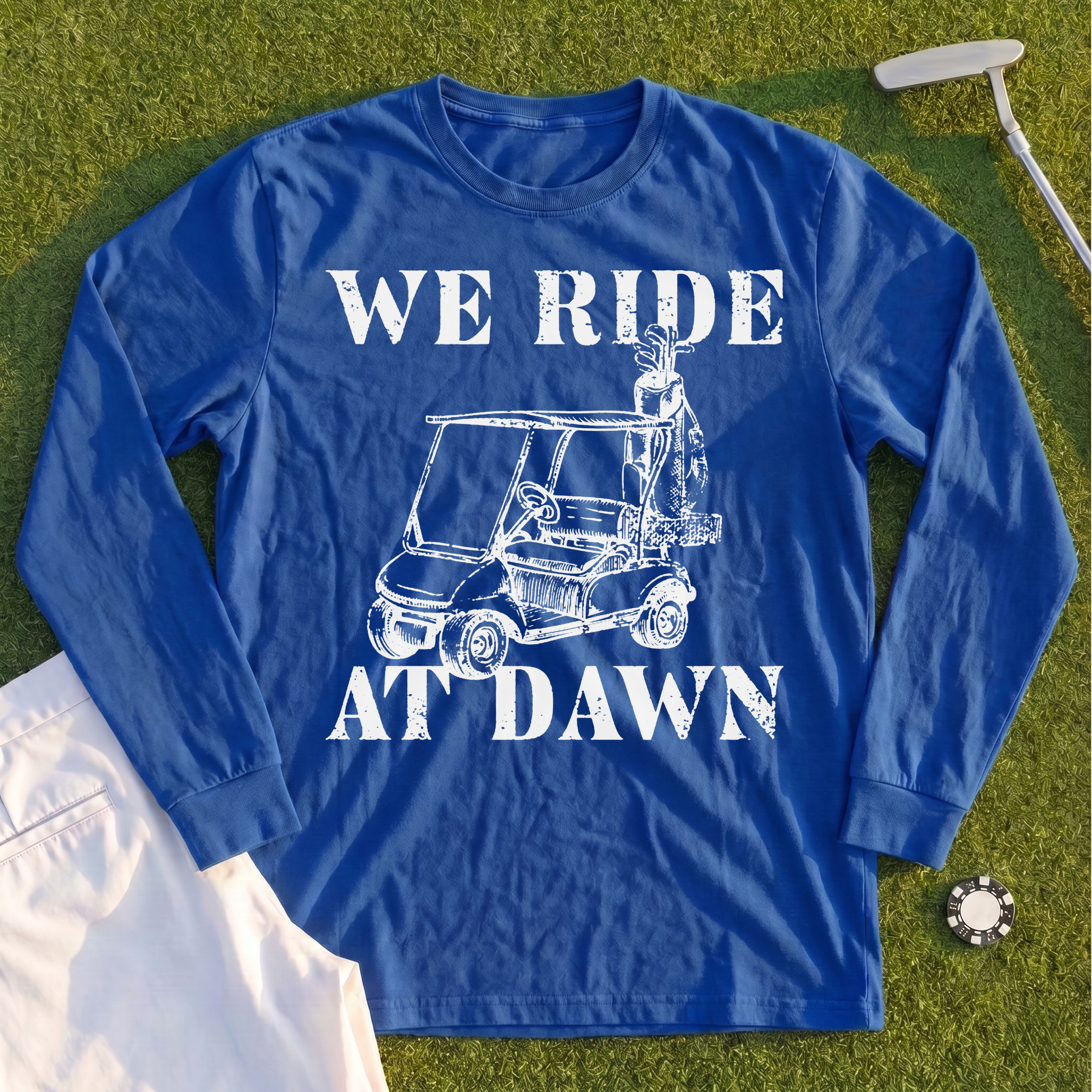 We Ride At Dawn Cart Long Sleeve Tee