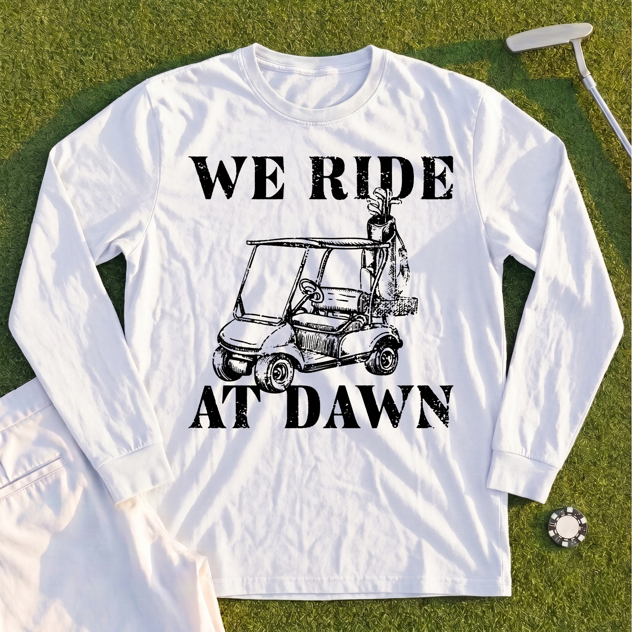 We Ride At Dawn Cart Long Sleeve Tee
