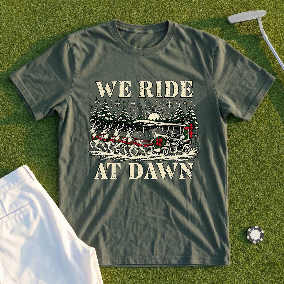 We Ride At Dawn Christmas Tee