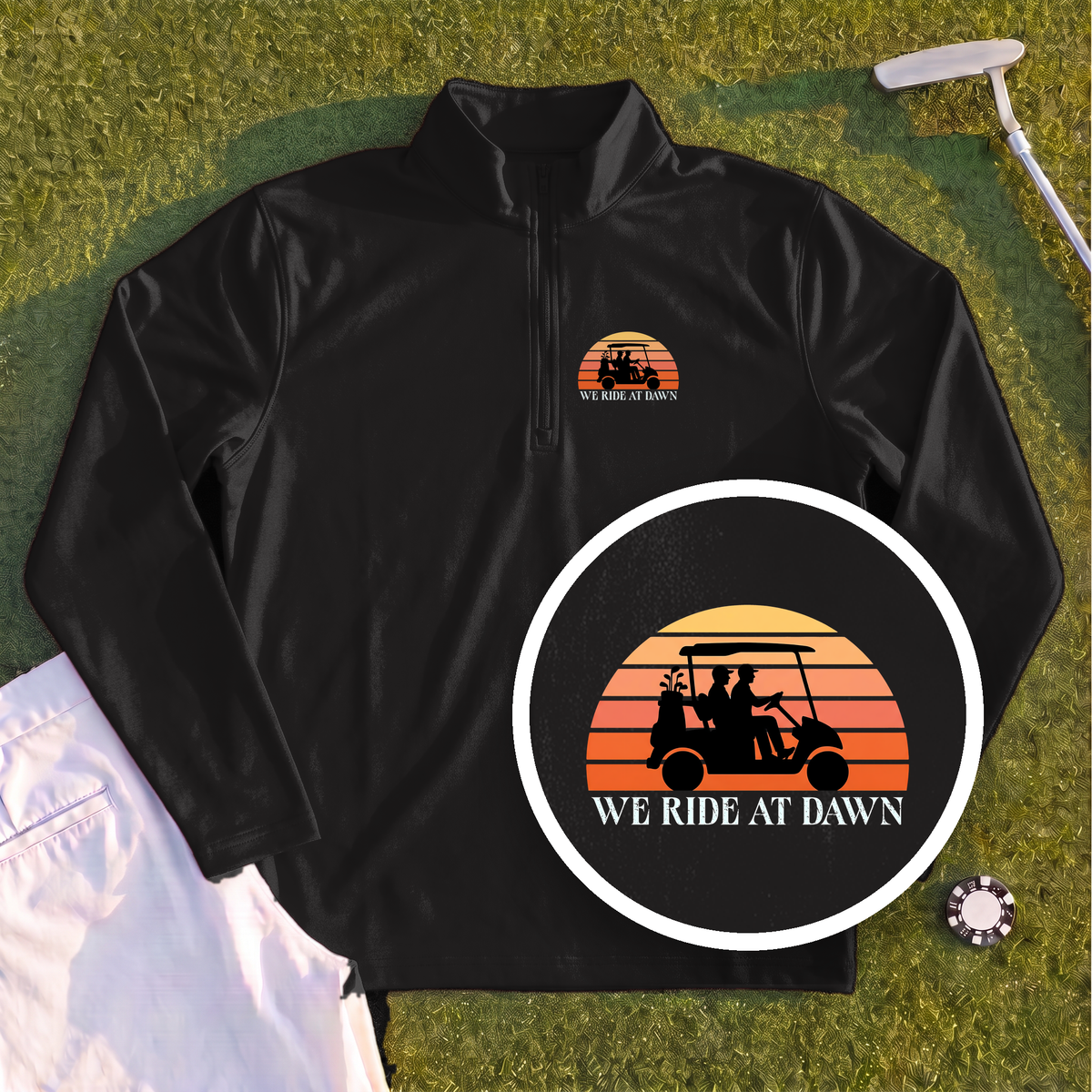 We Ride At Dawn Sunrise Quarter Zip