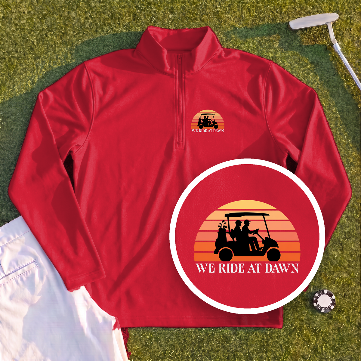 We Ride At Dawn Sunrise Quarter Zip