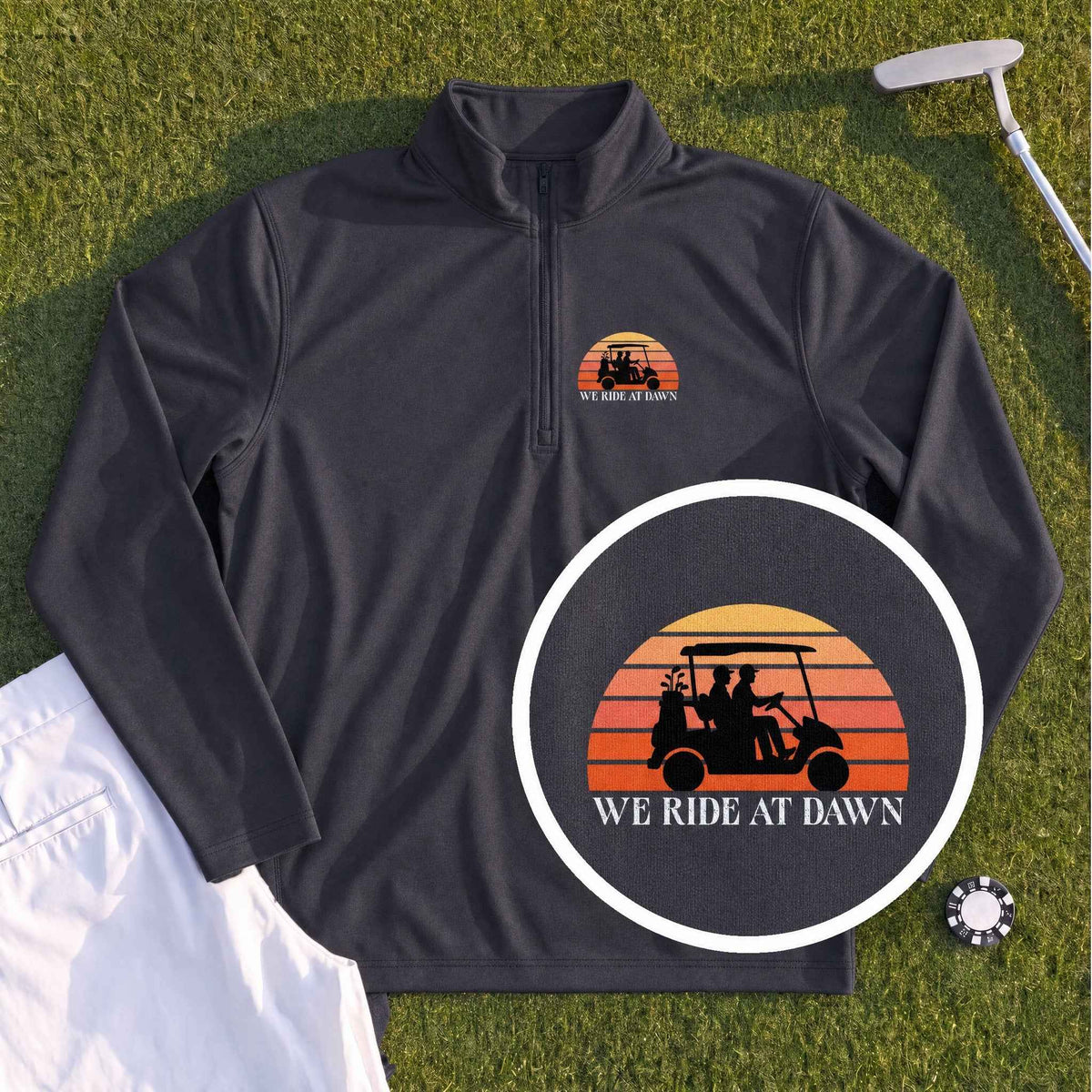 We Ride At Dawn Sunrise Quarter Zip