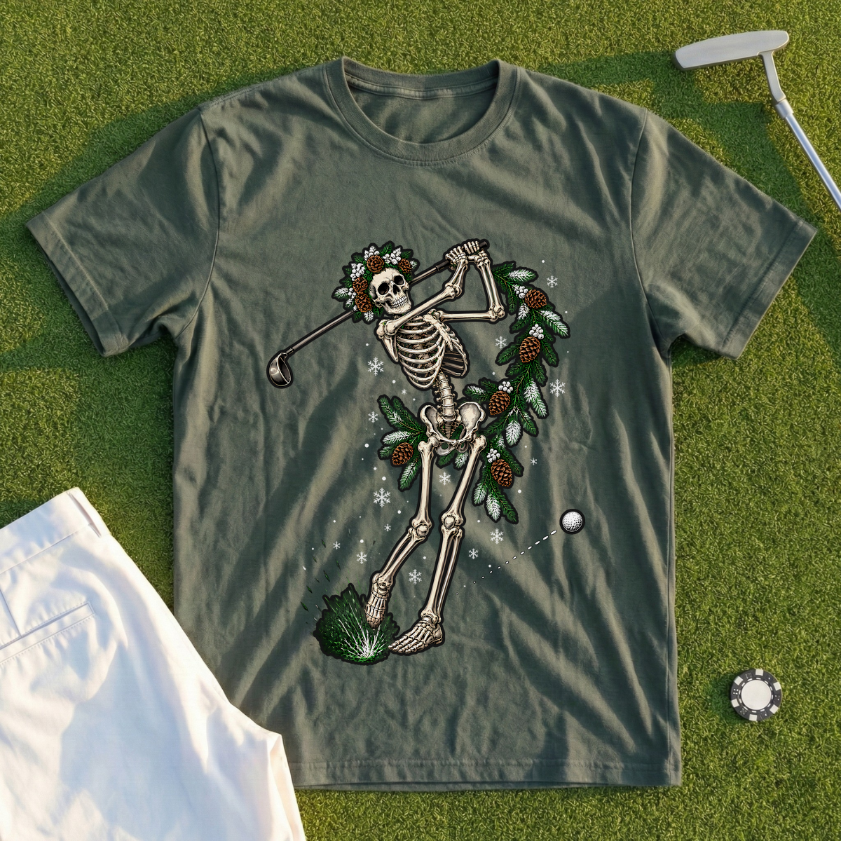Winter Pine Skeleton Swing Tee
