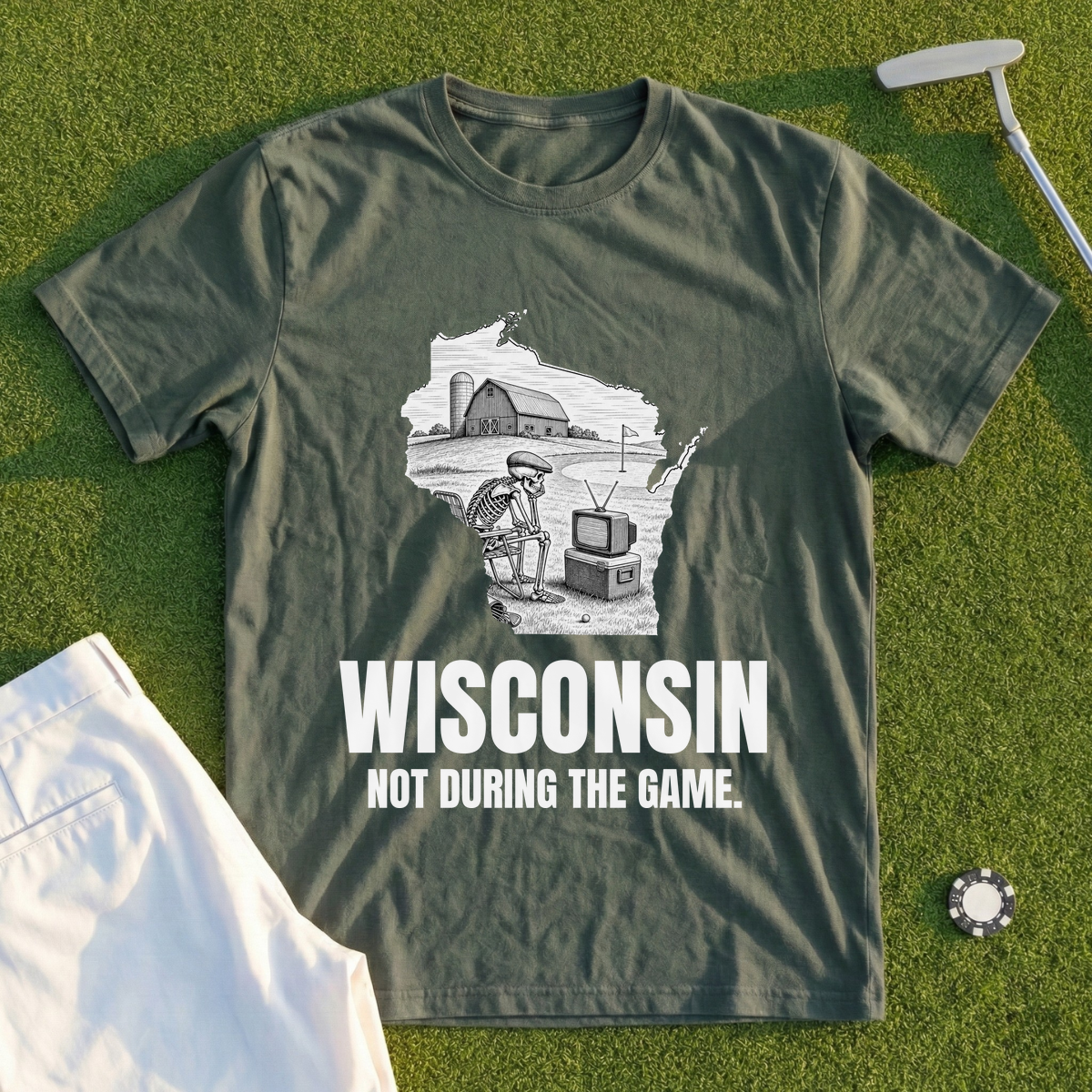 Wisconsin Not During The Game Tee