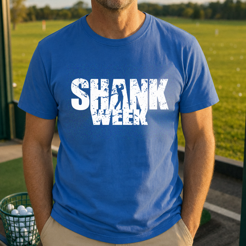 Shank Week Tee worn on the golf course, Royal