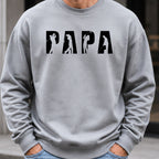 Papa Golfer Sweatshirt worn, Sport Grey