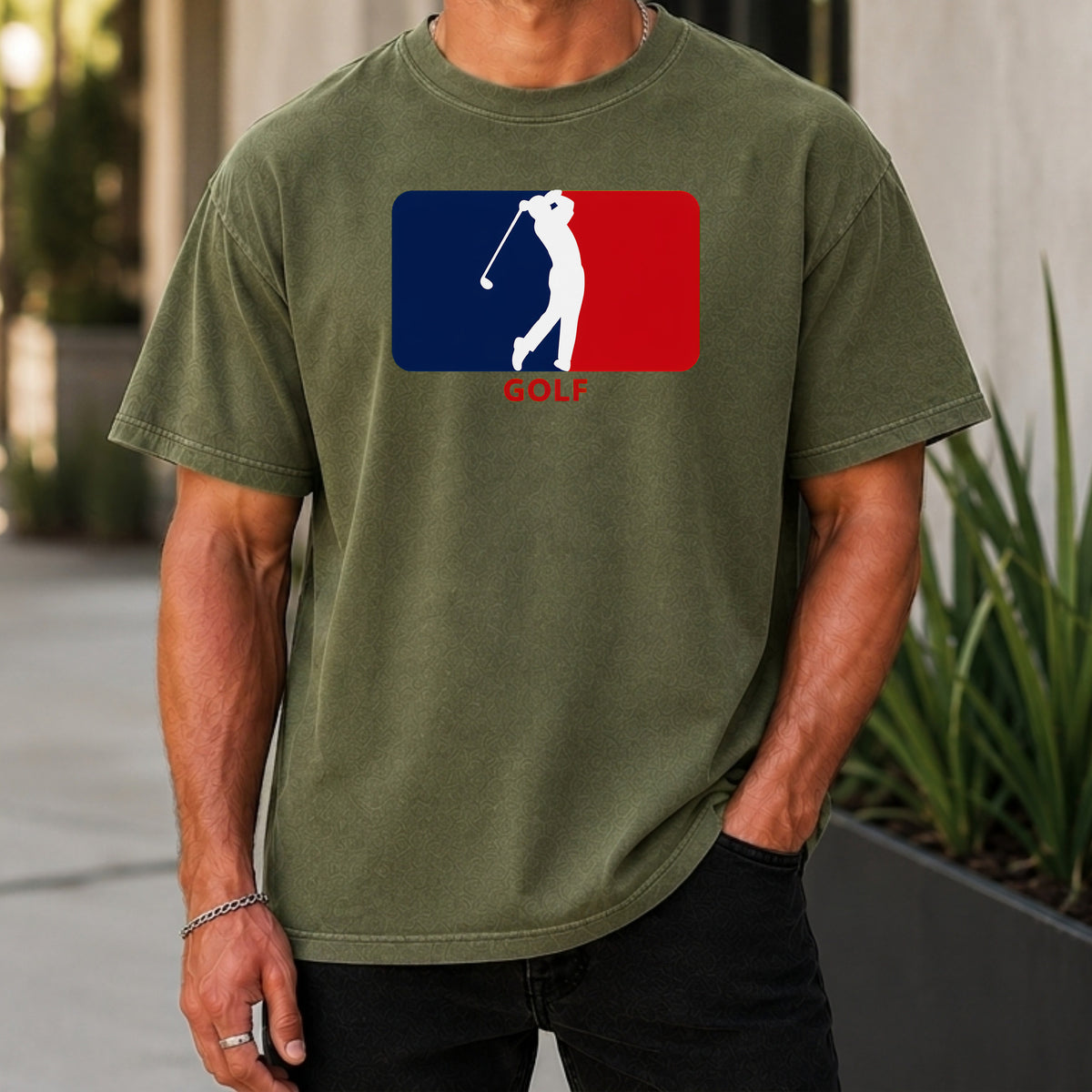Major League Golf Premium Tee worn, Moss