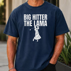 Big Hitter Premium Tee worn, True Navy