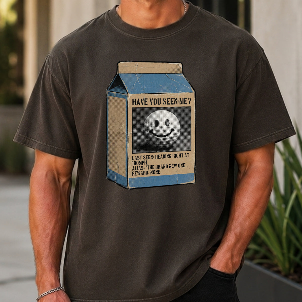 Have You Seen Me Premium Tee worn, Pepper