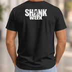 Shank Week Back Print Tee worn, Black