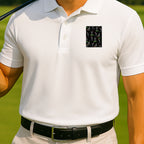 Skeleton Caddie Polo worn on the golf course, White
