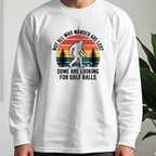 Wandering Sasquatch Long Sleeve Tee worn, White
